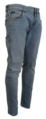 Dolce & Gabbana Blue Wash Slim Fit Cotton Denim Jeans -   -  Dolce & Gabbana.