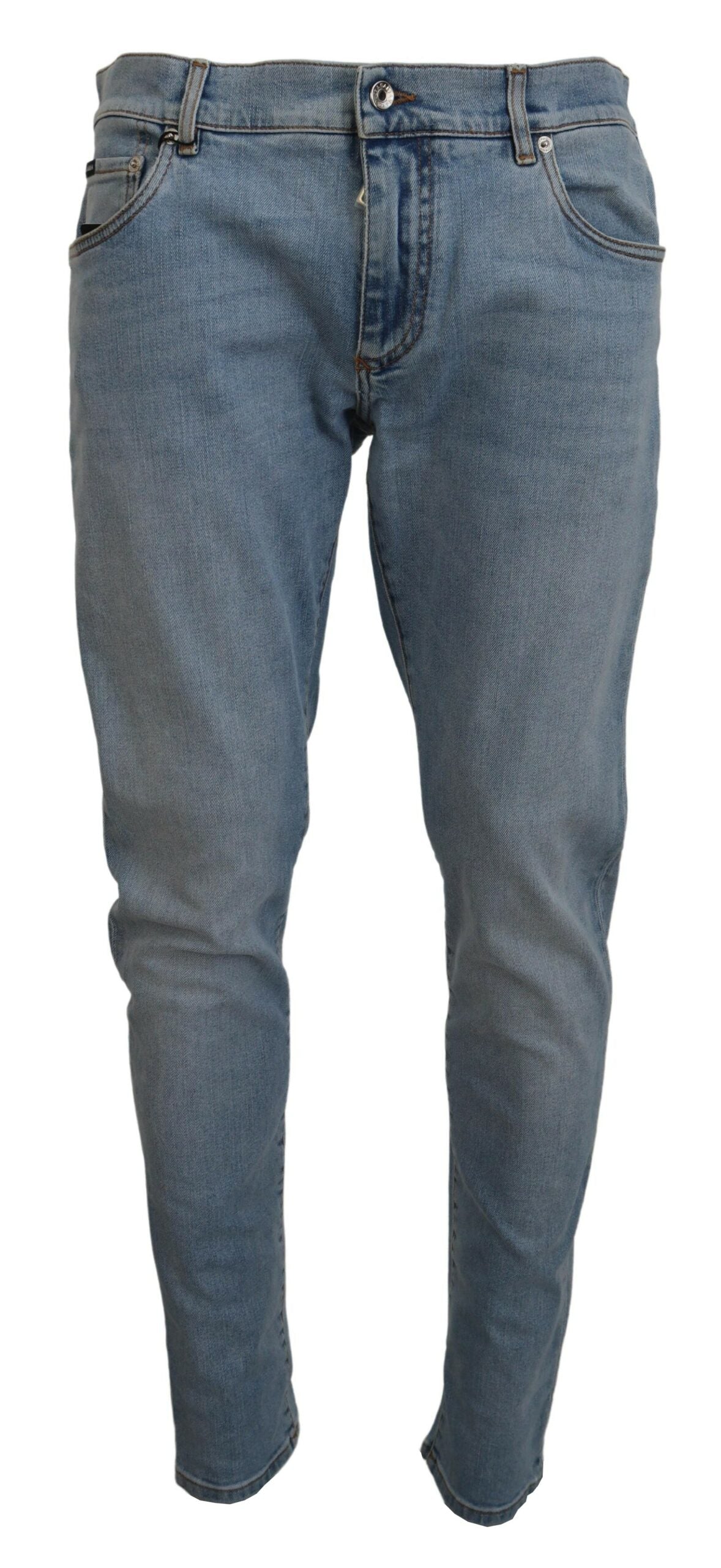 Dolce & Gabbana Blue Wash Slim Fit Cotton Denim Jeans -   -  Dolce & Gabbana.