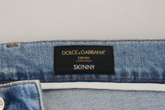 Dolce & Gabbana Blue Wash Slim Fit Cotton Denim Jeans -   -  Dolce & Gabbana.