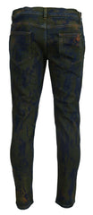 Dolce & Gabbana Blue Green Skinny Cotton Denim Jeans -   -  Dolce & Gabbana.
