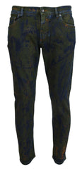 Dolce & Gabbana Blue Green Skinny Cotton Denim Jeans -   -  Dolce & Gabbana.