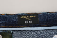 Dolce & Gabbana Blue Green Skinny Cotton Denim Jeans -   -  Dolce & Gabbana.