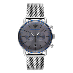 Emporio Armani Sophisticated Silver Steel Chronograph Watch -   -  Emporio Armani.