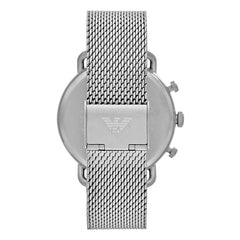 Emporio Armani Sophisticated Silver Steel Chronograph Watch -   -  Emporio Armani.