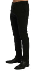 Costume National Black Slim Fit Cotton Stretch Pants -   -  Costume National.