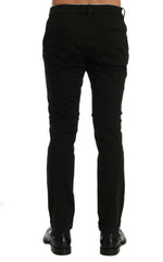 Costume National Black Slim Fit Cotton Stretch Pants -   -  Costume National.