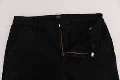 Costume National Black Slim Fit Cotton Stretch Pants -   -  Costume National.