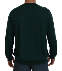 Dolce & Gabbana Green Cashmere V-neck Pullover Sweater -   -  Dolce & Gabbana.