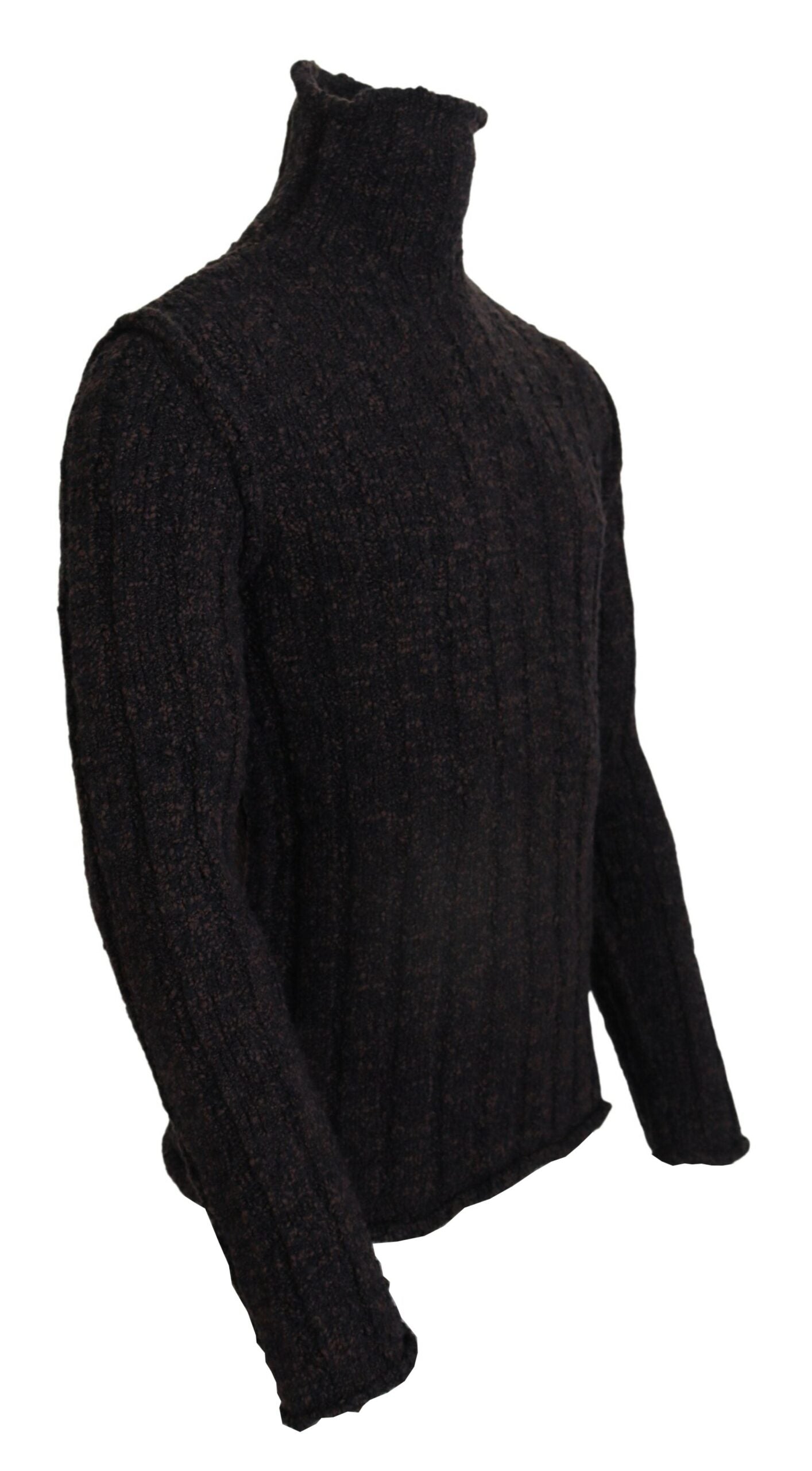 Dolce & Gabbana Brown Wool Knit Turtleneck Pullover Sweater -   -  Dolce & Gabbana. Dolce & Gabbana Brown Wool Knit Turtleneck Pullover Sweater -   -  Dolce & Gabbana.