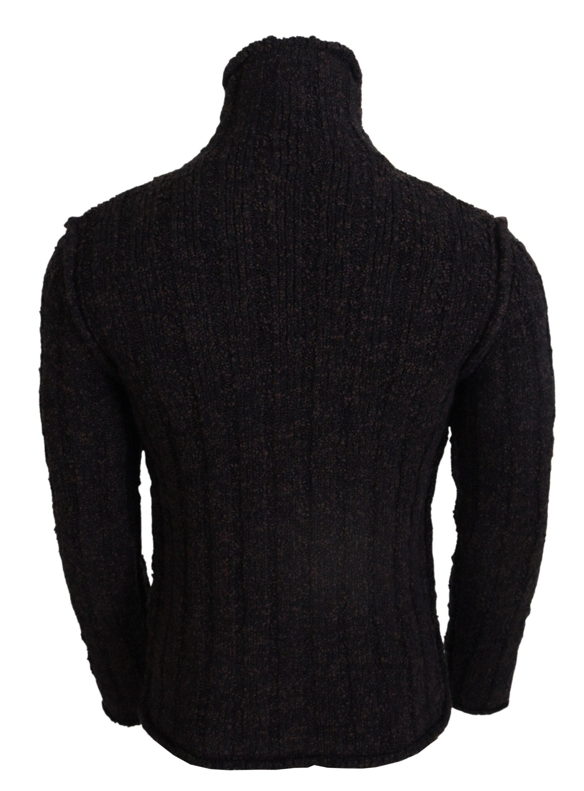 Dolce & Gabbana Brown Wool Knit Turtleneck Pullover Sweater -   -  Dolce & Gabbana. Dolce & Gabbana Brown Wool Knit Turtleneck Pullover Sweater -   -  Dolce & Gabbana.