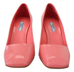Prada Pink Patent Leather Block Heels Pumps Classic -   -  Prada.