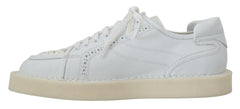 Dolce & Gabbana White Leather Low Top Oxford Sneakers Casual Shoes -   -  Dolce & Gabbana.