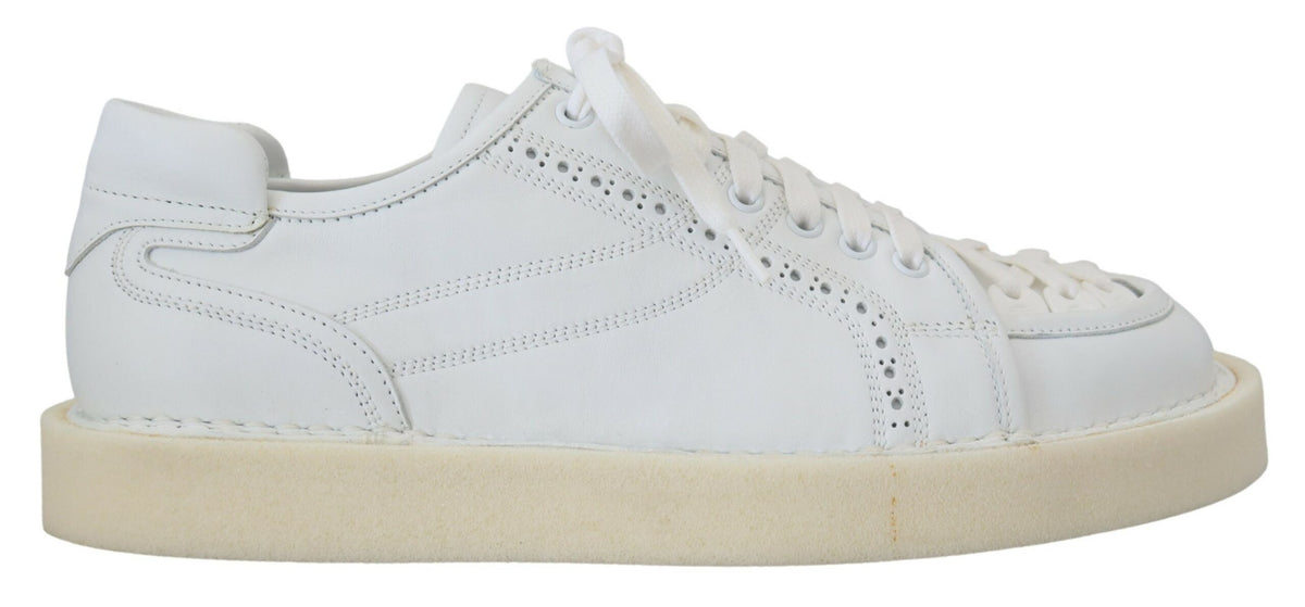 Dolce & Gabbana White Leather Low Top Oxford Sneakers Casual Shoes -   -  Dolce & Gabbana.