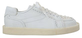 Dolce & Gabbana White Leather Low Top Oxford Sneakers Casual Shoes -   -  Dolce & Gabbana.