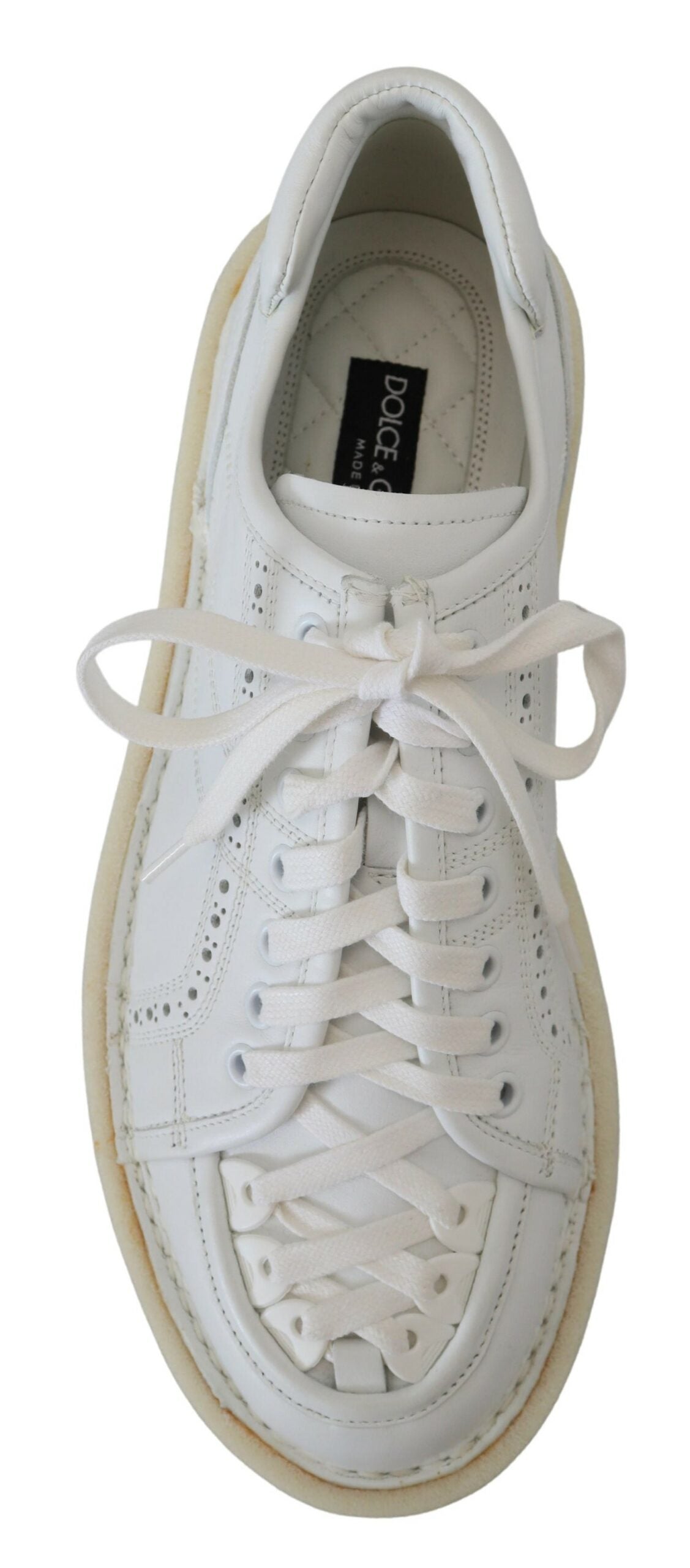 Dolce & Gabbana White Leather Low Top Oxford Sneakers Casual Shoes -   -  Dolce & Gabbana. Dolce & Gabbana White Leather Low Top Oxford Sneakers Casual Shoes -   -  Dolce & Gabbana.