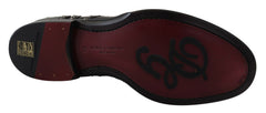Dolce & Gabbana Black Leather Derby Dress Studded Shoes -   -  Dolce & Gabbana.