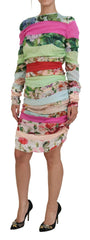 Dolce & Gabbana Multicolor Silk Floral Bodycon Sheath Dress -   -  Dolce & Gabbana.