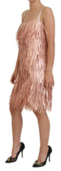Dolce & Gabbana Pink Tinsel Sleeveless Shift A-line Dress -   -  Dolce & Gabbana.