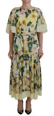 Dolce & Gabbana Multicolor Silk Floral Print Long Maxi Dress -   -  Dolce & Gabbana.