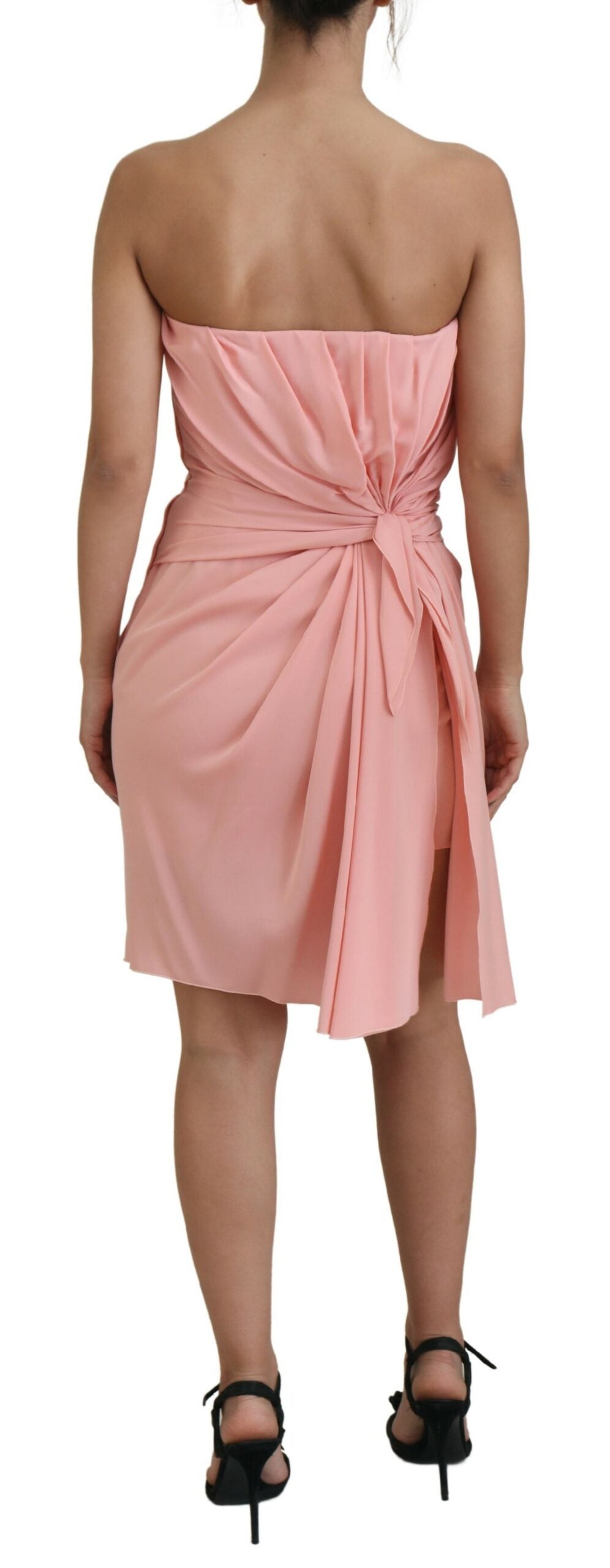 Dolce & Gabbana Pink Silk Stretch Strapless Sheath Dress -   -  Dolce & Gabbana. Dolce & Gabbana Pink Silk Stretch Strapless Sheath Dress -   -  Dolce & Gabbana.