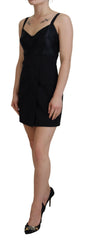 Dolce & Gabbana Black Fit Wool Stretch Sheath Mini Dress -   -  Dolce & Gabbana.