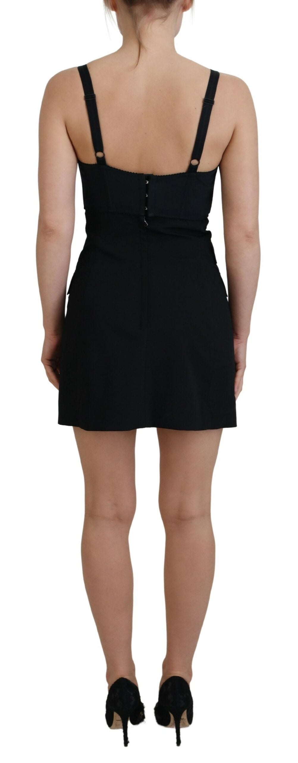 Dolce & Gabbana Black Fit Wool Stretch Sheath Mini Dress -   -  Dolce & Gabbana. Dolce & Gabbana Black Fit Wool Stretch Sheath Mini Dress -   -  Dolce & Gabbana.