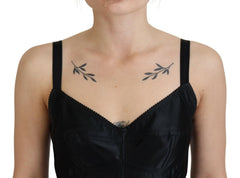 Dolce & Gabbana Black Fit Wool Stretch Sheath Mini Dress -   -  Dolce & Gabbana.