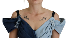 Dolce & Gabbana Two Tone Blue Patchwork Denim Mini Dress - - Dolce & Gabbana.