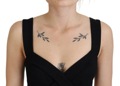 Dolce & Gabbana Black Viscose Bodycon Sheath Midi Dress -   -  Dolce & Gabbana.