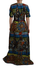 Dolce & Gabbana Multicolor Sicily Silk A-line Long Gown Dress -   -  Dolce & Gabbana.