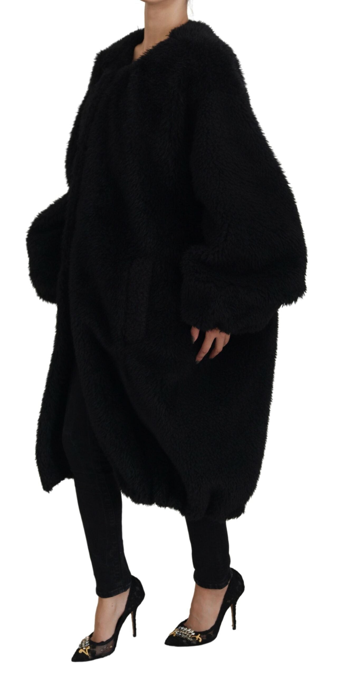 Dolce & Gabbana Black Cashmere Blend Faux Fur Coat Jacket -   -  Dolce & Gabbana. Dolce & Gabbana Black Cashmere Blend Faux Fur Coat Jacket -   -  Dolce & Gabbana.