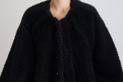 Dolce & Gabbana Black Cashmere Blend Faux Fur Coat Jacket -   -  Dolce & Gabbana.