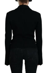 Dolce & Gabbana Black Button Cardigan Blazer Viscose Jacket -   -  Dolce & Gabbana.