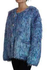 Dolce & Gabbana Multicolor Polyester Fringes Coat Jacket -   -  Dolce & Gabbana.