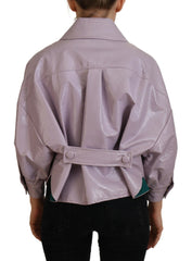 Dolce & Gabbana Purple Cotton Button Down Cropped Jacket -   -  Dolce & Gabbana.