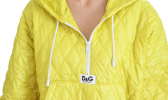 Dolce & Gabbana Yellow Nylon Quilted Hooded Pullover Jacket -   -  Dolce & Gabbana.