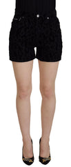Dolce & Gabbana Black Denim Cotton Stretch Hot Pants Shorts -   -  Dolce & Gabbana.