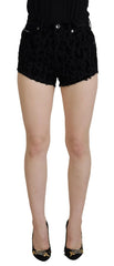 Dolce & Gabbana Black Denim Cotton Stretch Hot Pants Shorts -   -  Dolce & Gabbana.