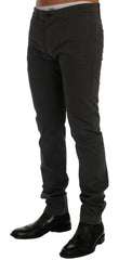 GF Ferre Gray Cotton Stretch Chinos Pants -   -  GF Ferre.