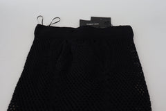 Dolce & Gabbana Black Knitted Cotton High Waist Mermaid Skirt -   -  Dolce & Gabbana.