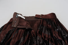 Dolce & Gabbana Brown Polyester High Waist A-line Maxi Skirt -   -  Dolce & Gabbana.