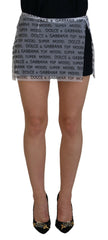 Dolce & Gabbana White Logo See Through A-line Mini Skirt -   -  Dolce & Gabbana.