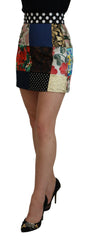 Dolce & Gabbana Multicolor Majolica Patchwork Mini Skirt -   -  Dolce & Gabbana.