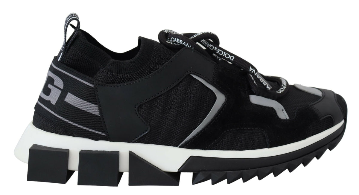Dolce & Gabbana Black Mesh Sorrento Trekking Sneakers Shoes -   -  Dolce & Gabbana.