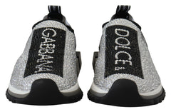 Dolce & Gabbana Silver Rhinestones Sorrento Sneakers Shoes -   -  Dolce & Gabbana.