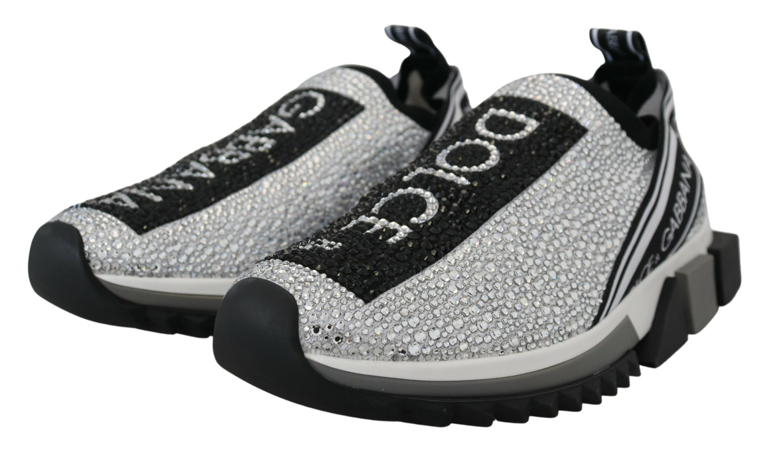 Dolce & Gabbana Silver Rhinestones Sorrento Sneakers Shoes -   -  Dolce & Gabbana. Dolce & Gabbana Silver Rhinestones Sorrento Sneakers Shoes -   -  Dolce & Gabbana.
