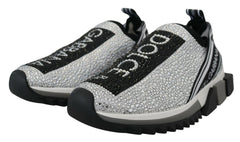 Dolce & Gabbana Silver Rhinestones Sorrento Sneakers Shoes -   -  Dolce & Gabbana.