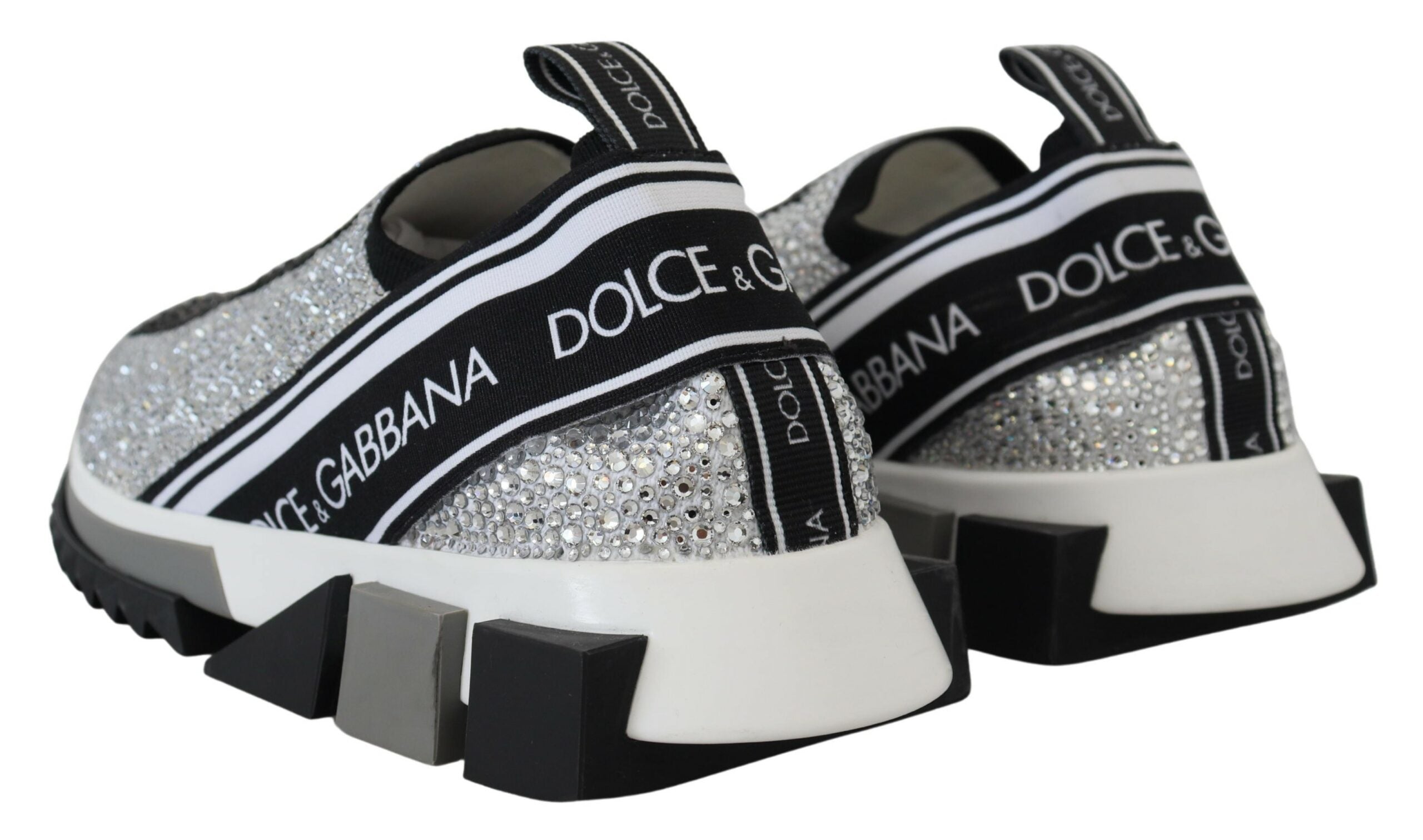 Dolce & Gabbana Silver Rhinestones Sorrento Sneakers Shoes -   -  Dolce & Gabbana. Dolce & Gabbana Silver Rhinestones Sorrento Sneakers Shoes -   -  Dolce & Gabbana.