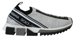 Dolce & Gabbana Silver Rhinestones Sorrento Sneakers Shoes -   -  Dolce & Gabbana.
