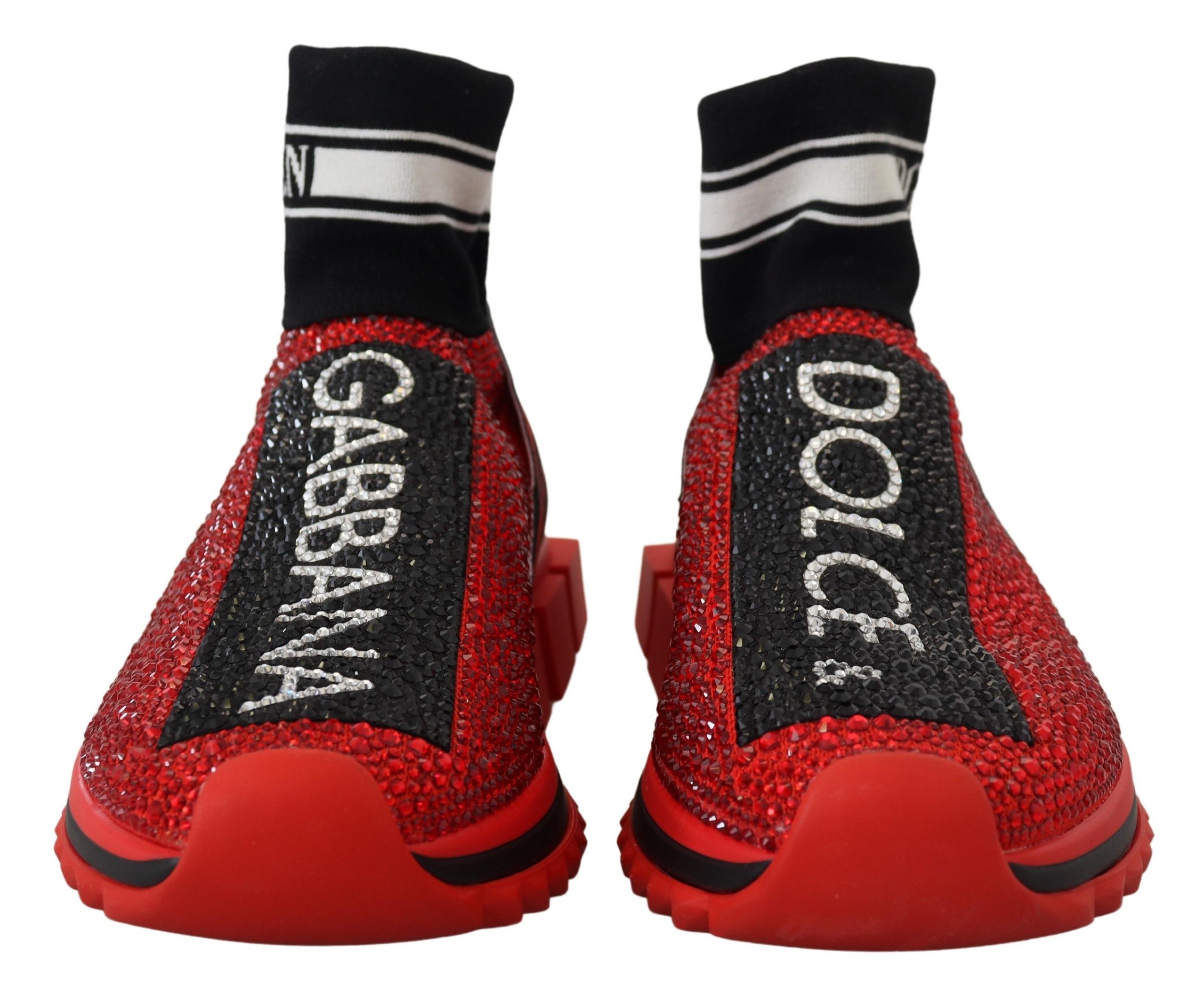 Dolce & Gabbana Red Bling Sorrento Sneakers Socks Shoes -   -  Dolce & Gabbana. Dolce & Gabbana Red Bling Sorrento Sneakers Socks Shoes -   -  Dolce & Gabbana.